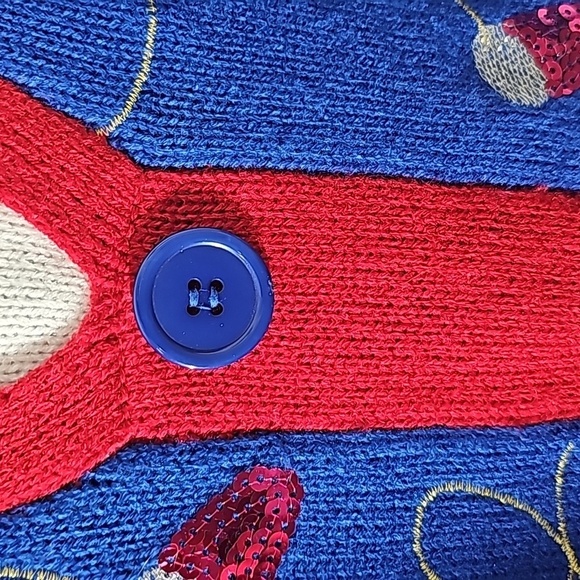 JOLLY,Christmas sweater.  Mens medium.‎ Bow tie. Snowman and more. - Picture 5 of 7